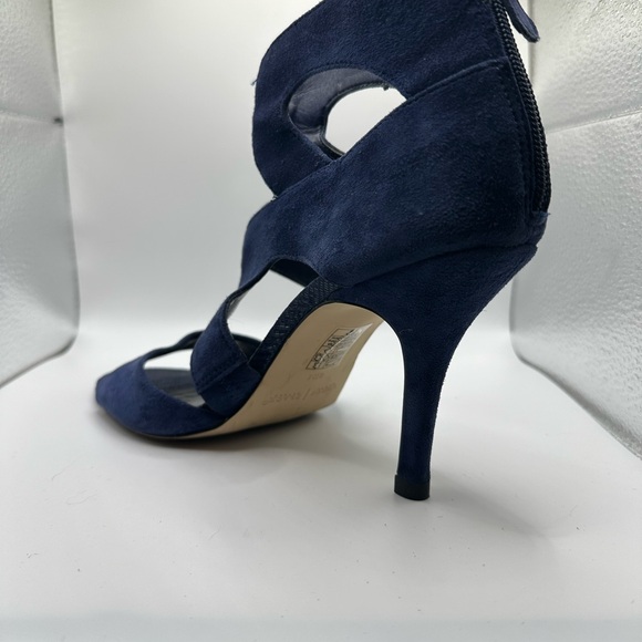 WHBM Blue Suede Caged Heels - Picture 10 of 12